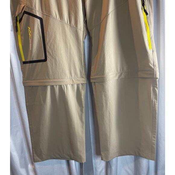 Outdoor Mens pant/zipper shorts Tan with pockets size 36 - Picture 5 of 7